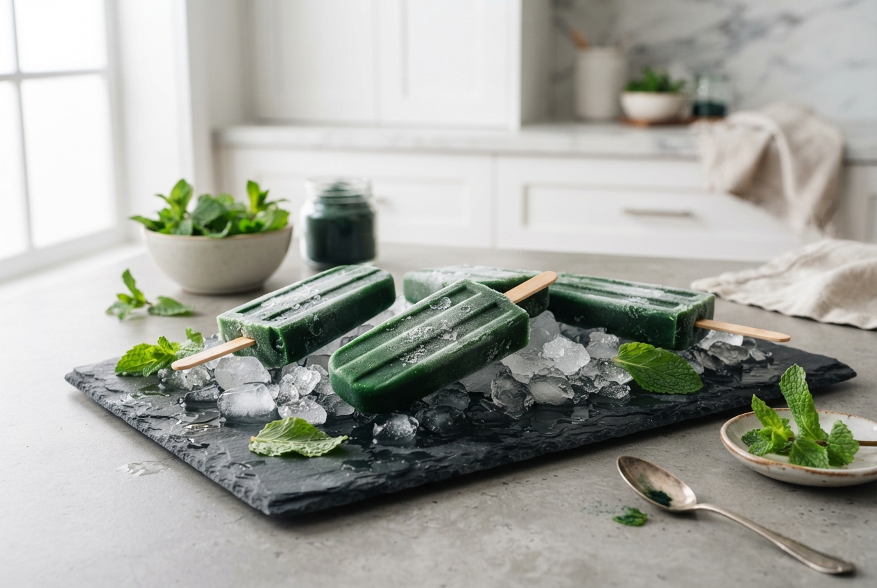 Frozen spirulina paste