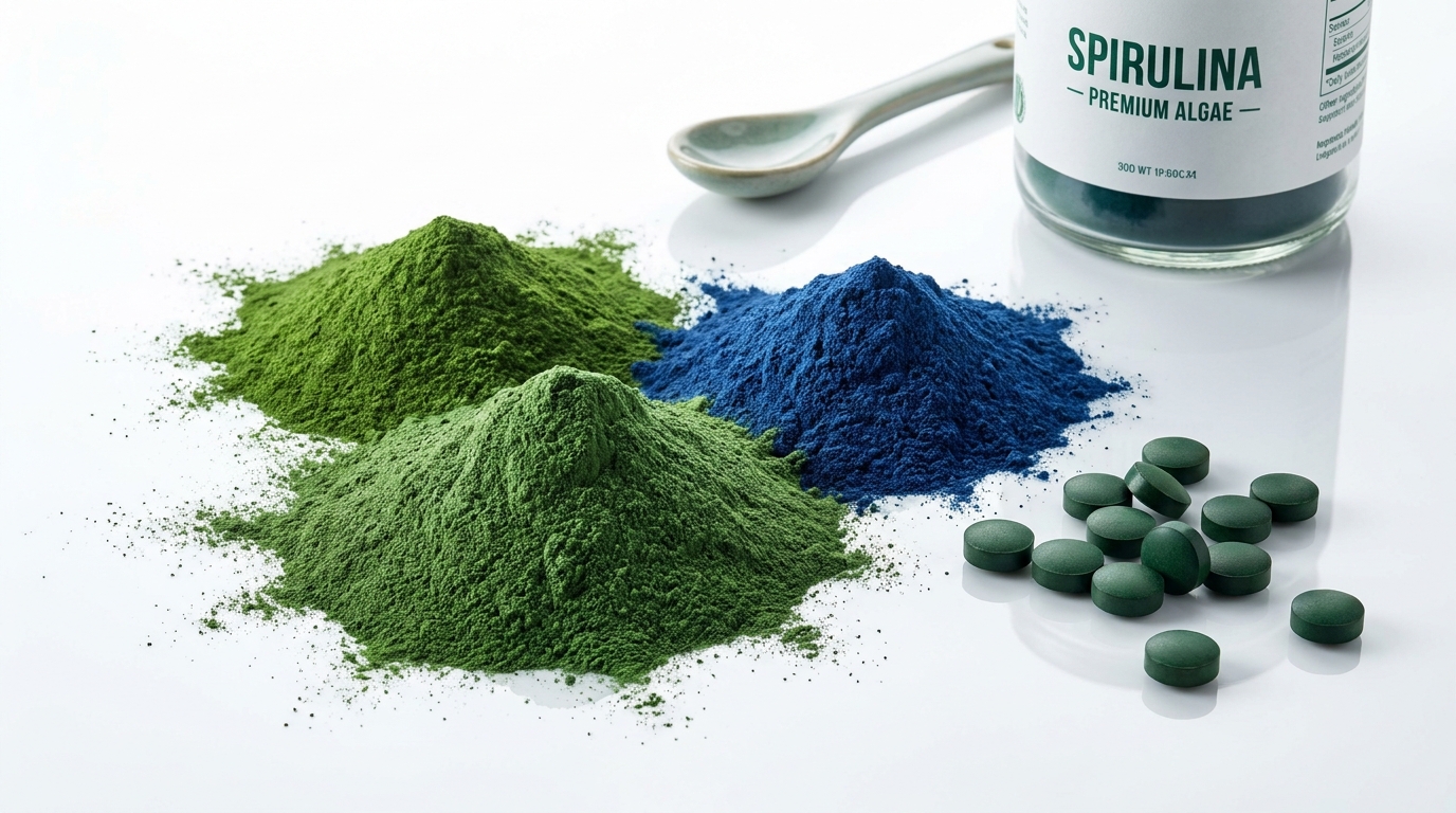Organic Spirulina green powder